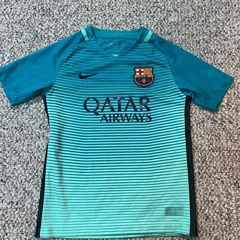 Barcalona jersey kit teal kids